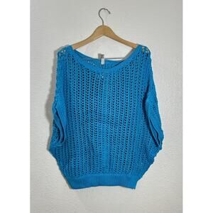 We The Free Knit Sweater Vibrant Blue Size S